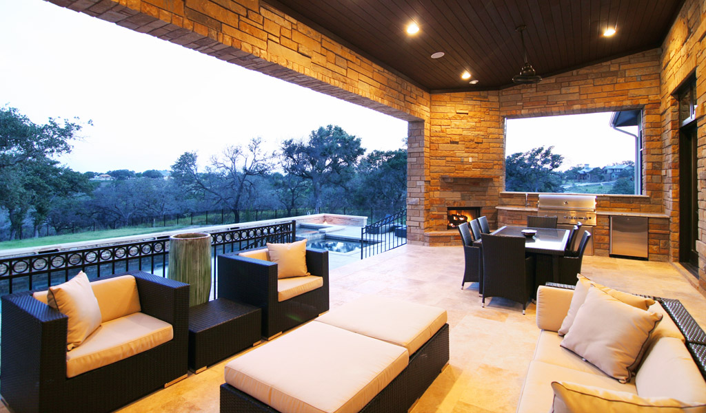 Outdoor Living Hill Country Modern by Zbranek Holt Custom Homes Austin Luxury Custom Home Builder