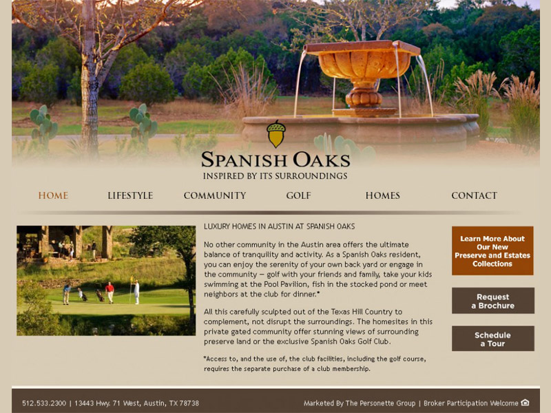 Spanish Oaks Private Luxury Community Austin Texas