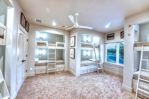 Zbranek and Holt Custom Homes Soft Modern Transitional Bunkroom