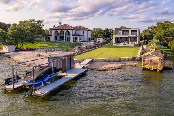 Zbranek Holt Lake LBJ Modern Luxury Lakehouse Waterfront View Boat Dock Large Lawn