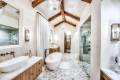Zbranek-and-Holt-Custom-Homes-Lake-Front-Casual-Modern-Master-Bathroom-with-Freestanding-Tub-and-Walk-In-Shower