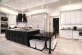 Lake Austin Luxurious Transitional Kitchen Island by Zbranek and Holt Custom Homes, Austin Custom Home Builder